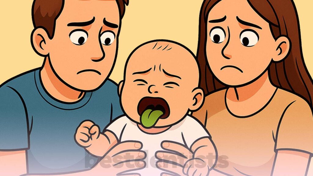 علت سبز شدن زبان شیرخوار چیست؟
